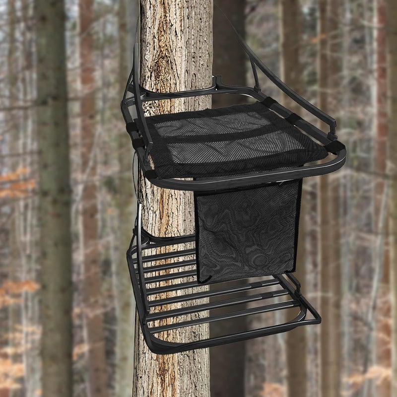 Mofuiry Universal Tree Stand Seat Replacement with Pocket, 16 X 12Inch Lightweight Replacement Treestand Seat with Adjustable Strap Hunting Accessories Fits All Ladder Stand, Works On Climbing Treestands - Image 5